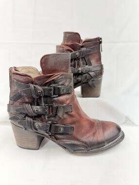 Freebird Women's FB-Circe Brown Leather Ankle Booties Size 9